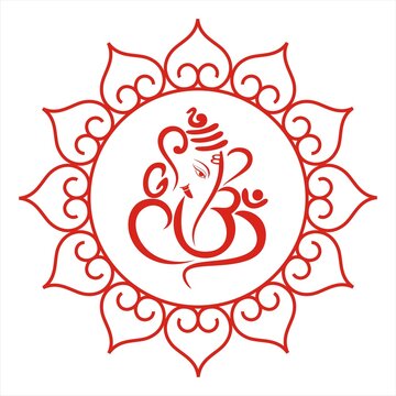 Ganesha, traditional Hindu wedding card, royal Rajasthan, India	