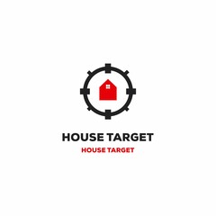 House target logo, house with scoope target logo concept