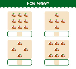 How many cartoon christmas cake. Counting game. Educational game for pre shool years kids and toddlers