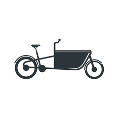 cargo bike icon, vector art