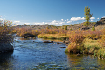 Altai river Kurkurek on Eshtykel plateau.