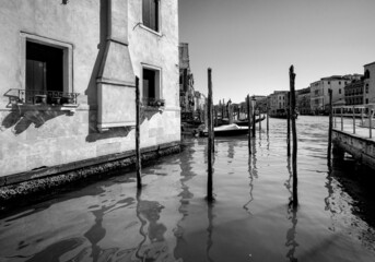 View of the Grand Canal and the Venetian Lagoon. Venice. Italy.