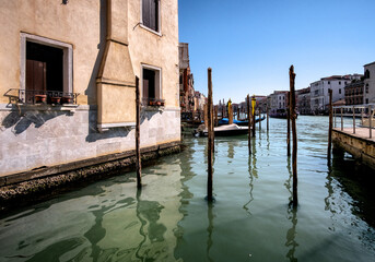 Fototapeta na wymiar View of the Grand Canal and the Venetian Lagoon. Venice. Italy.