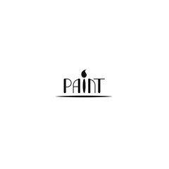 vector paint logotype in black