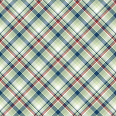 Plaid seamless pattern. Vector background of textile ornament. Flat fabric design.