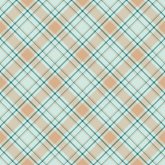 Fototapeta premium Plaid seamless pattern. Vector background of textile ornament. Flat fabric design.