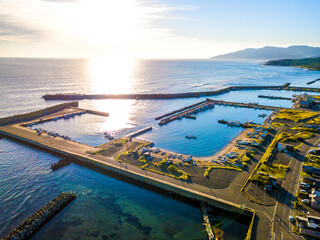 早朝の大間漁港（青森県）