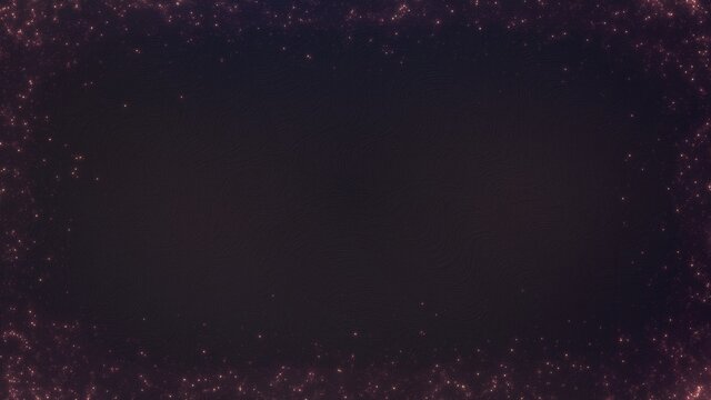 Abstract festive golden purple elegant shimmering holiday glitter banner background. Concept 3D animation of sparkling Christmas award bokeh stars on luxury paper texture celebration greeting card.