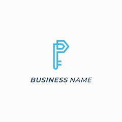 logo design home and letter P