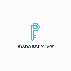 Obraz premium logo design home and letter P