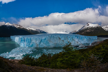 Glacier and clouds in Patagonia, Santa Cruz Province,  Argentina.