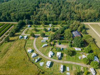 Fototapeta na wymiar camping in der Niederlande - drone