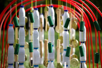 Bouteille recyclage récupération - jeu couleur écologie  © mathisprod