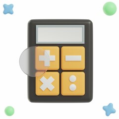 3D Calculator - Business and Finance Icon or Illustration Pack
