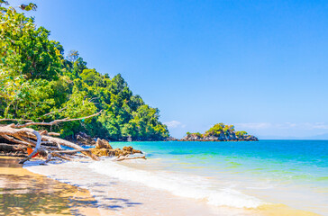 Tropical Paradise Aow Kwang Peeb Beach Koh Phayam island Thailand.