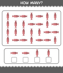 How many cartoon candy. Counting game. Educational game for pre shool years kids and toddlers