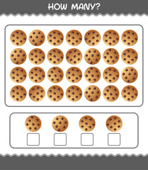 How many cartoon cookie. Counting game. Educational game for pre shool years kids and toddlers