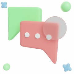 3D Chat - Business and Finance Icon or Illustration Pack