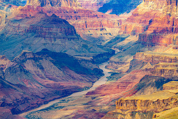 view to Colorado river in the grand canyon, south rim