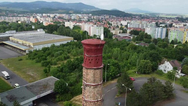 Drone view on former crematorium in Litoměřice (Leitmeritz)