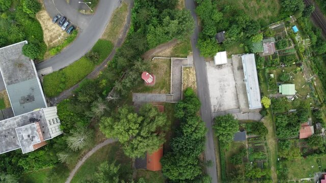 Birds view on chimney of former crematorium in Litoměřice (Leitmeritz)