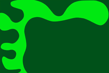 緑の曲線模様のフレーム