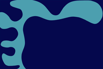 青い曲線模様のフレーム