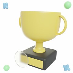 3D Trophy - Business and Finance Icon or Illustration Pack