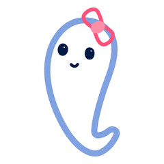 Halloween cute baby ghost hand-drawn illustration