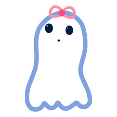 Halloween cute baby ghost hand-drawn illustration