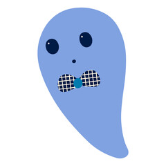 Halloween cute baby ghost hand-drawn illustration