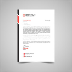 Professional business style letterhead design vector template a4 size