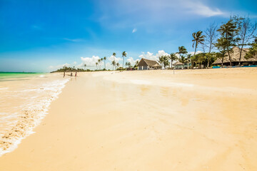 Diani, Mombasa, 17 oktober 2019, Africa, Kenia. beautiful seascape, view from the ocean on a sunny...