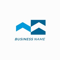 design logo roof and letter M