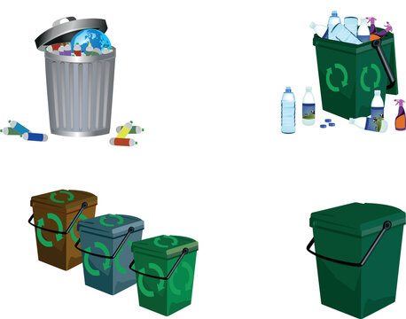 bins for separate waste collection
