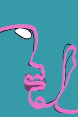 abstract line art modern minimal illustration 