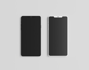 Realistic smartphone mockup with blank screen, Mobile phone display