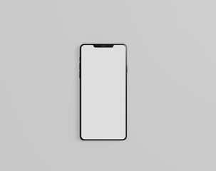 Realistic smartphone mockup with blank screen, Mobile phone display