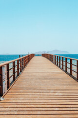 Fototapeta premium wooden bridge over the sea