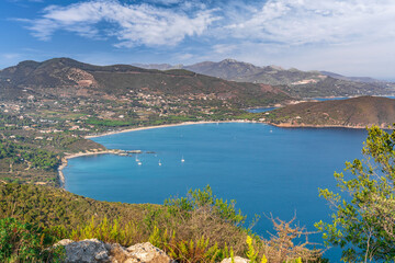 Naklejka premium bay and coastline on the Island of Elba, Tuscan Archipelago, Tuscany, Italy, landscape photography
