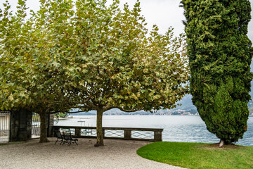 Gardens of Villa Melzi in Bellagio on Lake Como, Lombardy - Italy