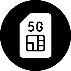 sim card glyph icon