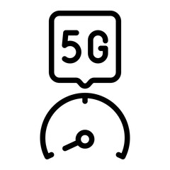 speedometer line icon