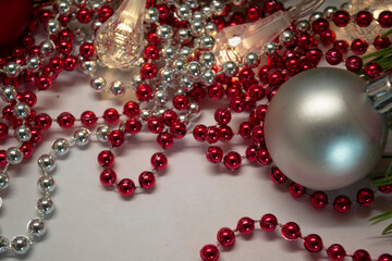 Christmas tree Christmas toys made of glass and plastic