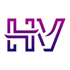 Creative HV logo icon design