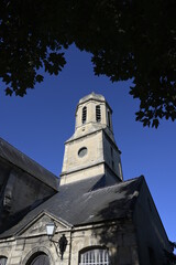 Le Collégiale ou la tour de l'ancienne Chapelle du Saint-Sépulcre de Caen. - obrazy, fototapety, plakaty