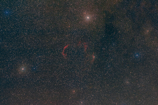 The Veil Nebula in the constellation Cygnus photographed from Stockach in Germany.