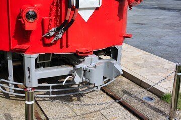 岐阜駅前ロータリーに展示してある廃線した路面電車
