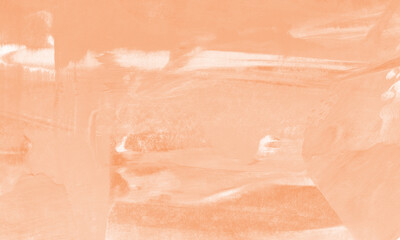 Creative abstract hand painted background with coral orange color
