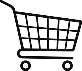 Naklejka na ściany i meble Shopping cart icon vector. Shopping Cart in Flat Design